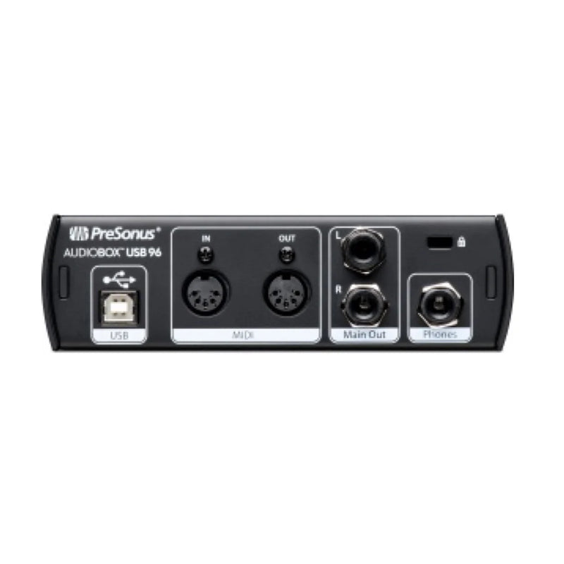 Presonus audiobox usb 96 pequena interface de áudio/midi para cantor/compositores, podcasters e guitarra ou guitarra-baixo colaborações