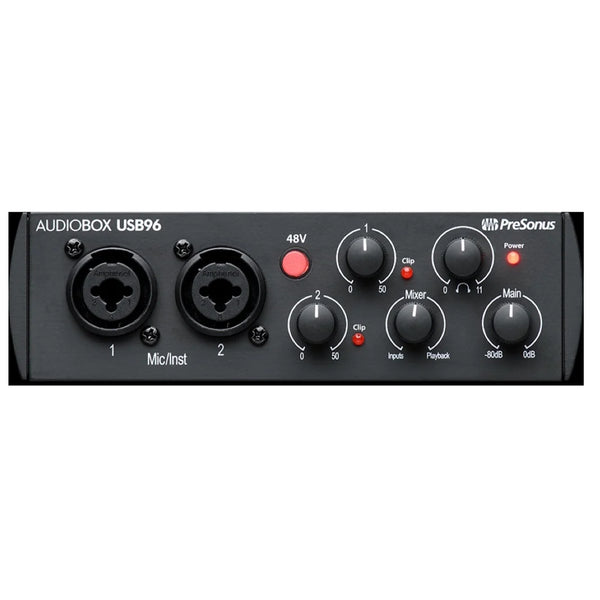 Presonus audiobox usb 96 pequena interface de áudio/midi para cantor/compositores, podcasters e guitarra ou guitarra-baixo colaborações