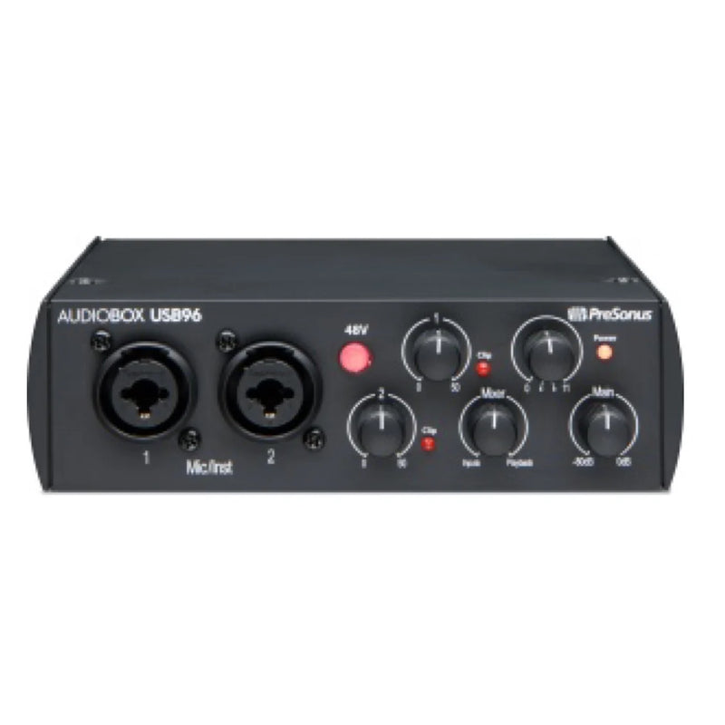 Presonus audiobox usb 96 pequena interface de áudio/midi para cantor/compositores, podcasters e guitarra ou guitarra-baixo colaborações