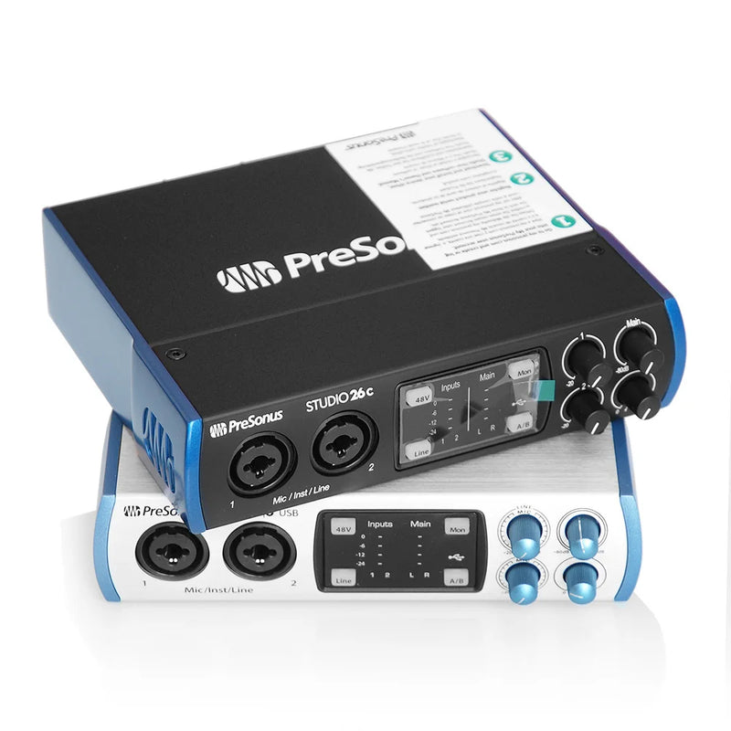 Presonus studio 26c portátil USB-C™Interface de áudio compatível para gravação e mistura de ultra-alta definição