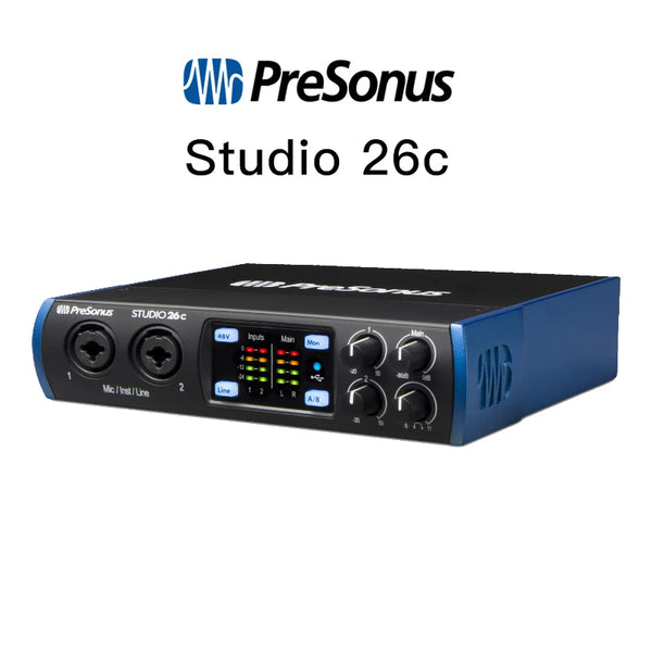 Presonus studio 26c portátil USB-C™Interface de áudio compatível para gravação e mistura de ultra-alta definição