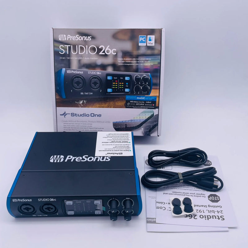 Presonus studio 26c portátil USB-C™Interface de áudio compatível para gravação e mistura de ultra-alta definição
