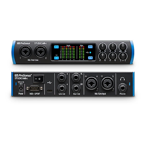 Presonus studio 68c profissional placa de som externo com função de medição e monitoramento para o estúdio de gravação de dobragem ao vivo