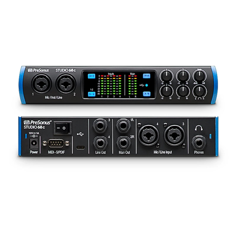 Presonus studio 68c profissional placa de som externo com função de medição e monitoramento para o estúdio de gravação de dobragem ao vivo