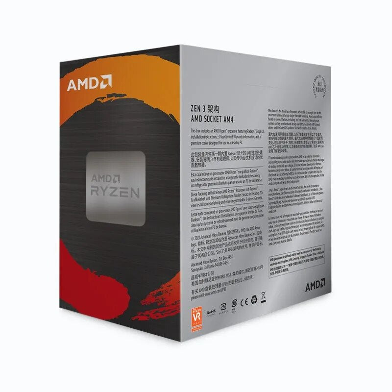 Processador AMD Ryzen 5 5600G R5 5600G 3.9GHz com seis núcleos e doze thread 65W CPU L3 = 16M 100-000000252 Soquete AM4 Novo E Tem Ventilador