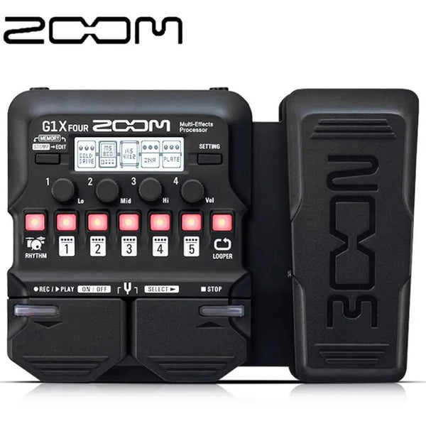 Processador Multi Effect de Guitarra Elétrica, ZOOM G1X Four G1, Efetores de Guitarra, Acessório de Áudio Instrumentos Musicais G1 FOUR