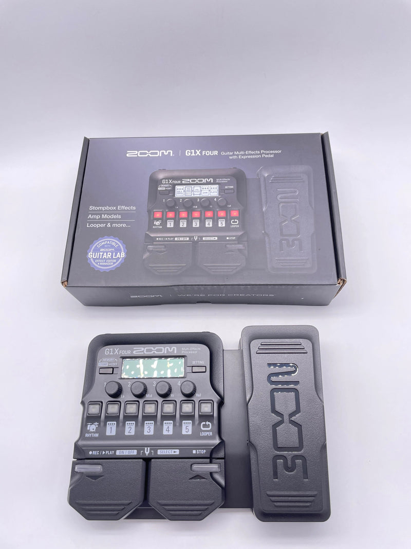 Processador Multi Effect de Guitarra Elétrica, ZOOM G1X Four G1, Efetores de Guitarra, Acessório de Áudio Instrumentos Musicais G1 FOUR