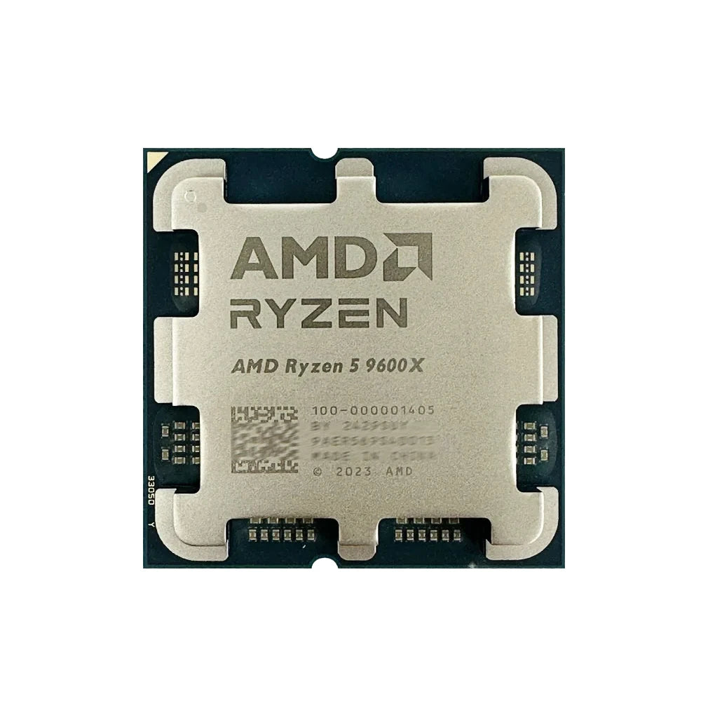 Processador amd ryzen 5 9600x cpu novo r5 9600x 5.4ghz 6 núcleos 12 threads gráficos integrados rdna2 2cu tdp 65w soquete am5 mas sem ventilador