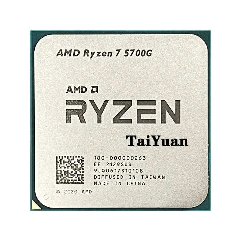 Processador de desktop desbloqueado com placa gráfica Radeon, 7 5700G, R7 5700G, 8 núcleos, 16 thread, 100-100000263, soquete de caixa, AM4