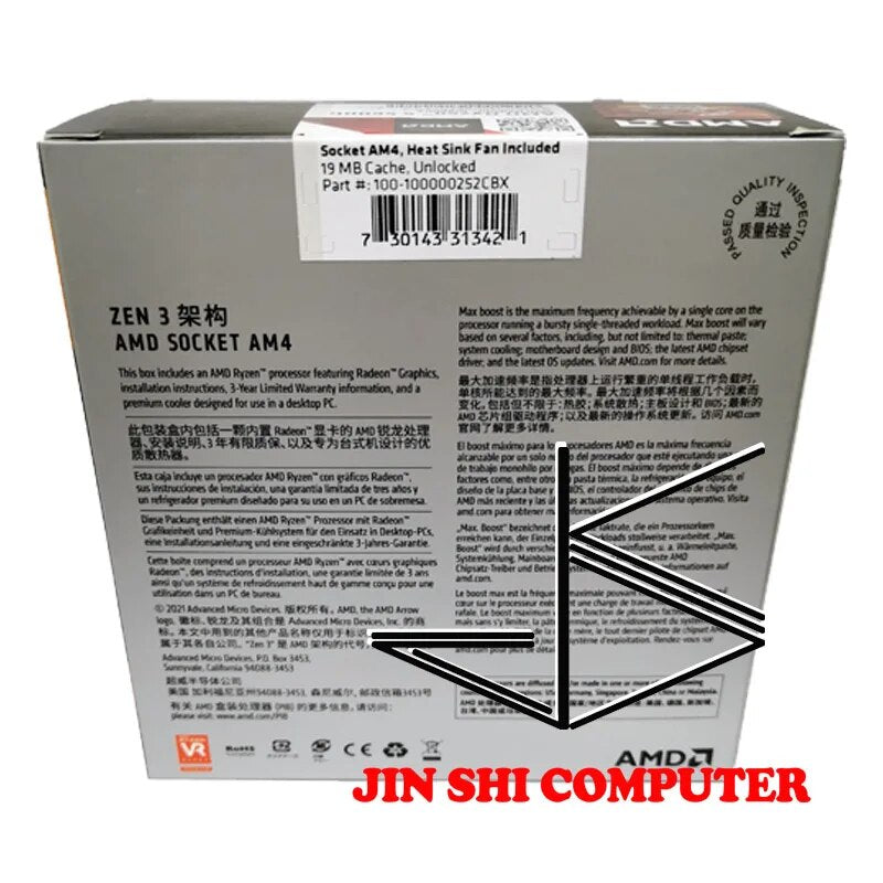 Processador para CPU AMD Ryzen 5, R5 5600G, 3,9 GHz, Núcleo 6, 12 Thread, 65W, L3 = 16M, Soquete 100-000000252, AM4, Ventilador Novo e Have