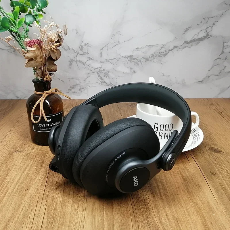 Profissional Hifi Headset, Microfone Estabilizador, Bluetooth, Com Fio, Dupla Conexão, Microfone, Monitoramento de Tensão, 100% Akg, K371BT