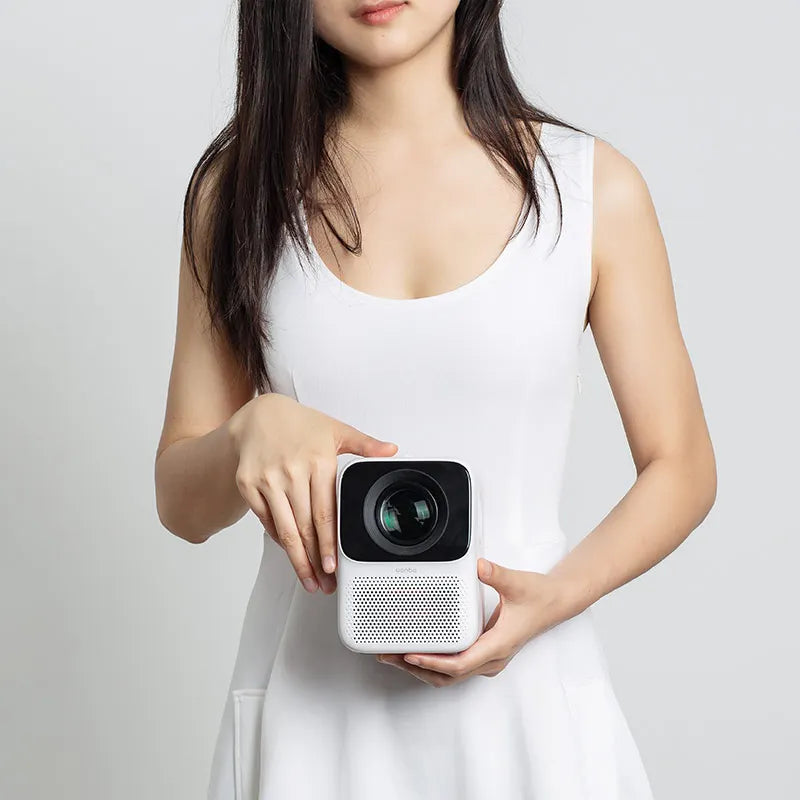 Projetor LED Wanbo T2 MAX Mini, Portátil, Wi-Fi, Full HD, 4K, 1080P, 5000 Lumens, 1920x1080P, Correção Keystone para Casa