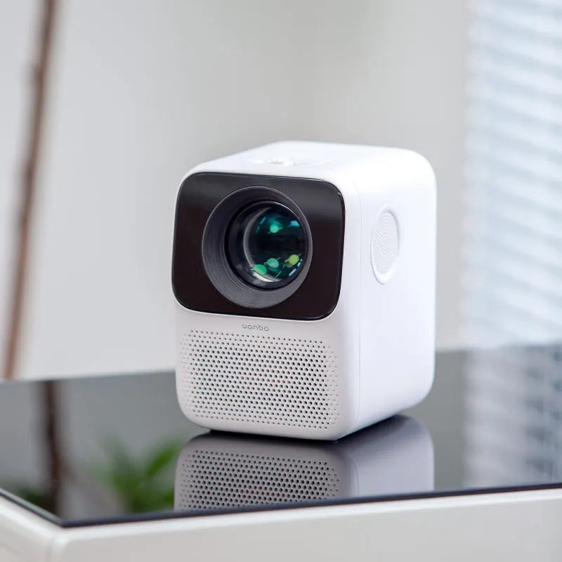 Projetor LED Wanbo T2 MAX Mini, Portátil, Wi-Fi, Full HD, 4K, 1080P, 5000 Lumens, 1920x1080P, Correção Keystone para Casa