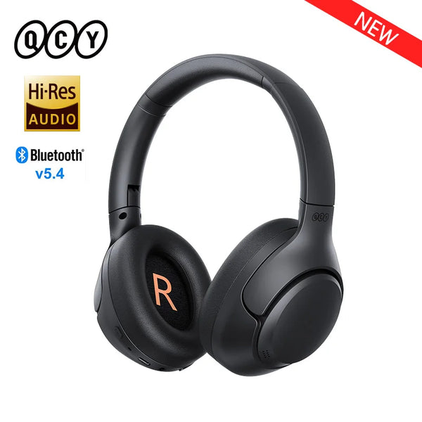 QCY-H3 ANC Auscultadores sem fios, Bluetooth 5.4, Hi-Res Audio, Over Ear Headset, híbrido Active Cancelamento de Ruído, Auscultadores, 60H, 43dB