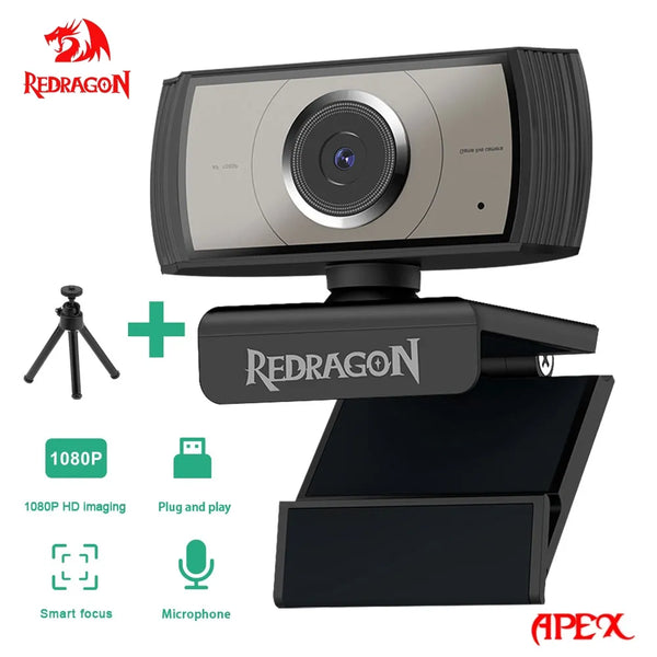 REDRAGON GW900 ÁPICE Webcam USB HD Built-In Microfone 1920X1080P 30fps autofocus Web Cam Camera para laptops de Desktop Jogo PC