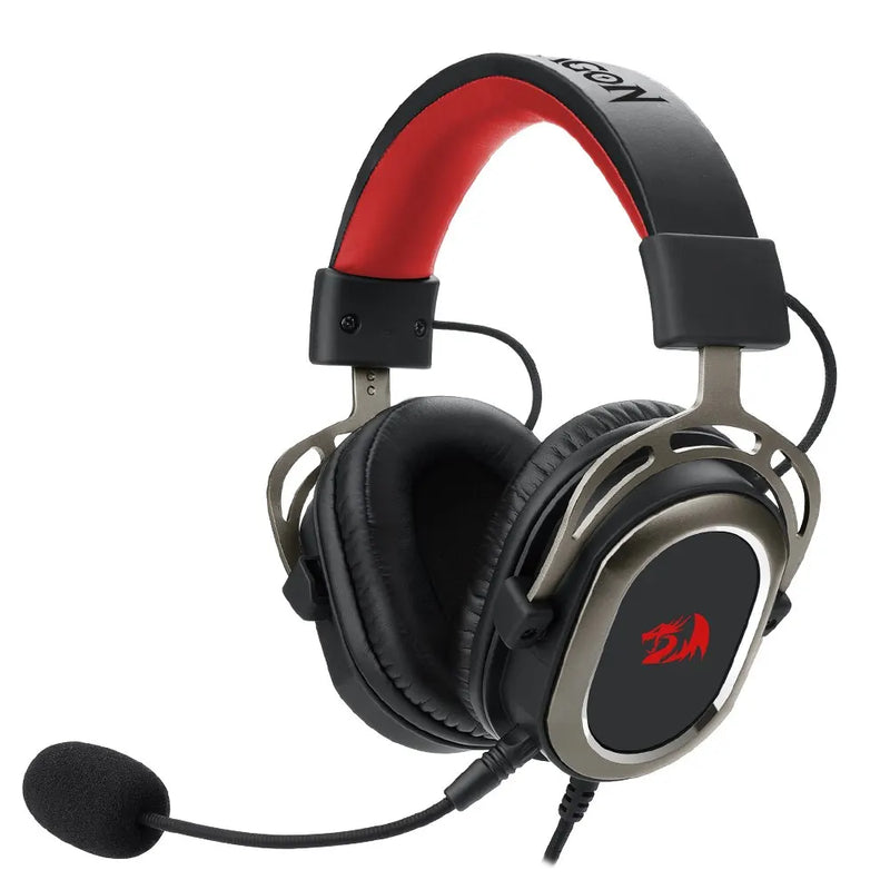 REDRAGON-H710 Pro Helios Gaming Headphone, Microfone Cancelamento De Ruído, 7.1 Surround USB, Headset De Computador, Controlador EQ, Fones De Ouvido