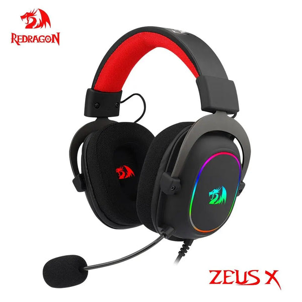 REDRAGON ZEUS X H510 RGB Gaming USB Fone De Ouvido com cancelamento de Ruído, 7.1 Surround de Computação headset Fones De Ouvido Microfone para PC PS4