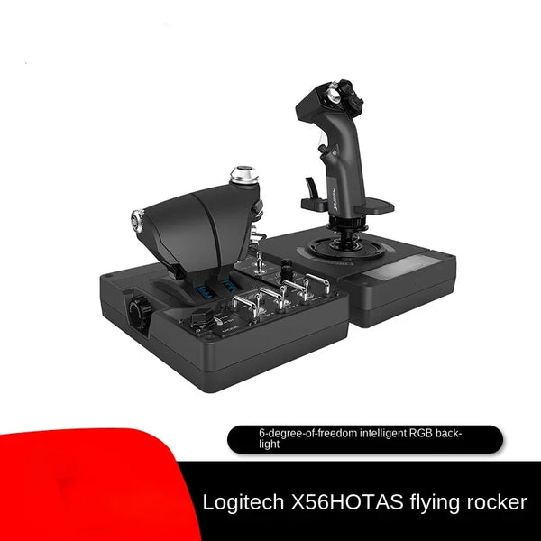 RGB Simulação Flight Game Joystick, controlador do acelerador, HOTAS X56