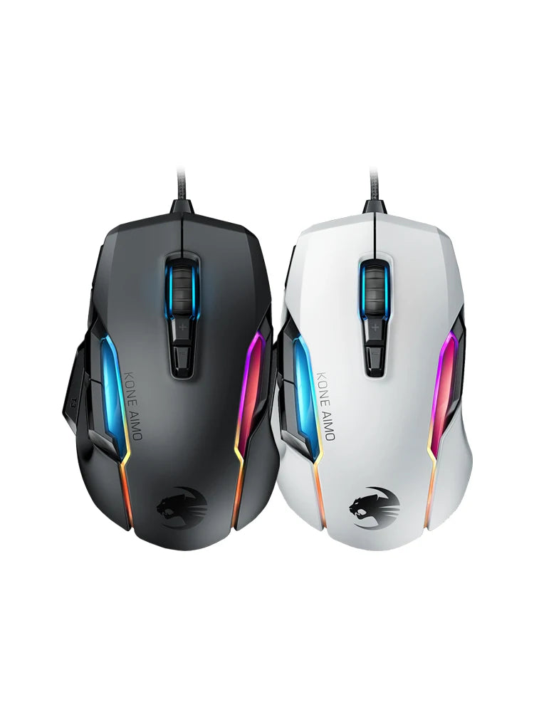 ROCCAT-KONE Aimo Master RGB Gaming Computer, Wired Big Hand Mouse, Programação Macro, 16000DPI