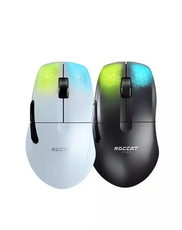 ROCCAT KONE Pro Mouse Mecânico Recarregável Sem Fio, KONE PRO Com Fio, Mão Média a Grande, Leve, Modo 3