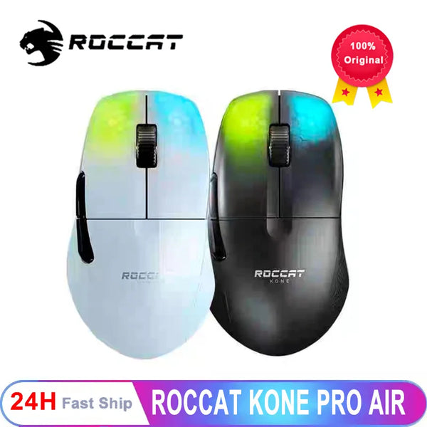 ROCCAT-Kone Pro Air-Rato ergonómico sem fios de alto desempenho, preto