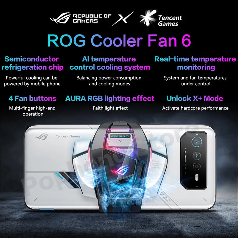 ROG 5-Aero ActiveCooler para Gaming Phone, Fan Holder, Acessórios de Expansão, Original