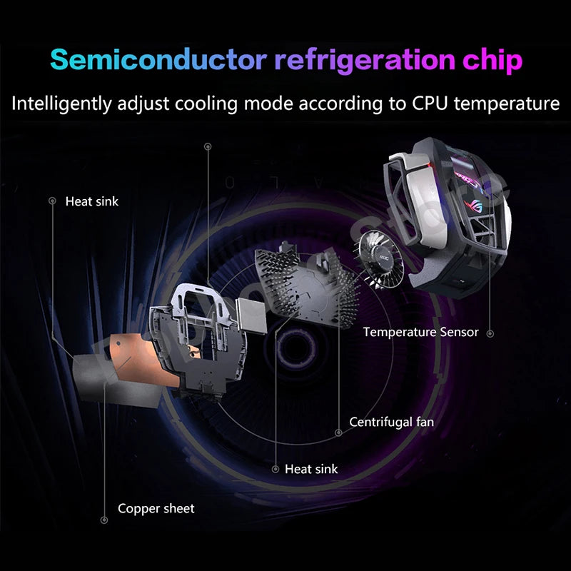 ROG 5-Aero ActiveCooler para Gaming Phone, Fan Holder, Acessórios de Expansão, Original
