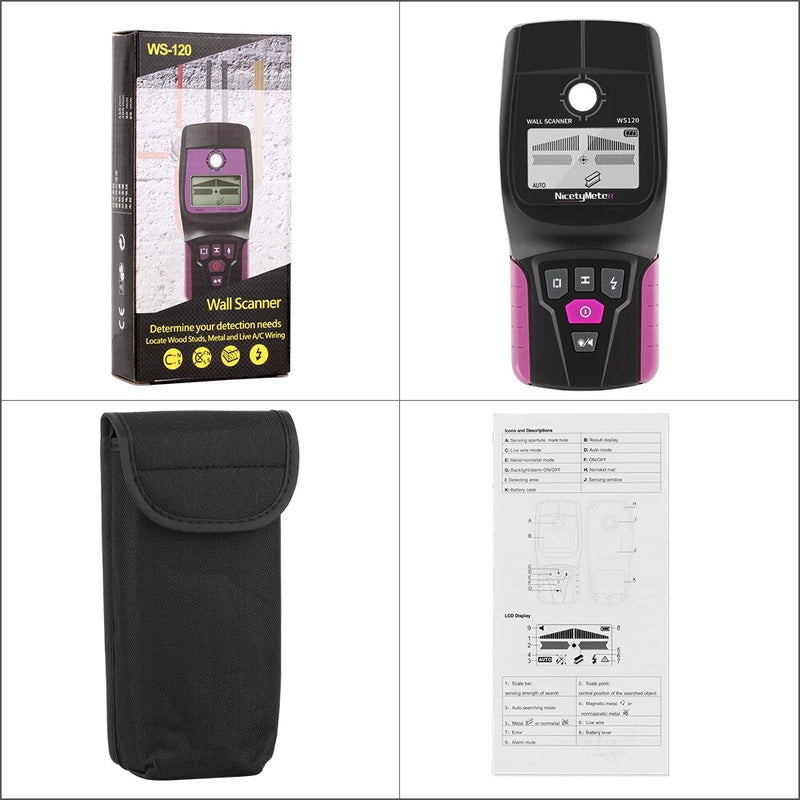 RZ Digital Multifunções Parede Parede de Metal Scanner Handheld Profissional Wiring Detector de Metal Scanner Localizador de Fio de Cabo de Madeira Da Tubulação Do Parafuso Prisioneiro