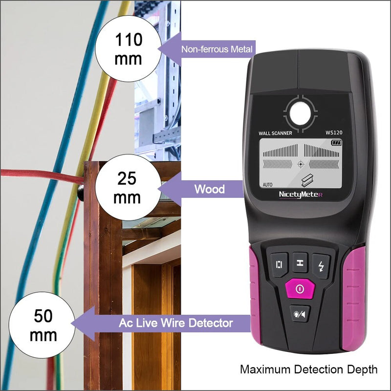 RZ Digital Multifunções Parede Parede de Metal Scanner Handheld Profissional Wiring Detector de Metal Scanner Localizador de Fio de Cabo de Madeira Da Tubulação Do Parafuso Prisioneiro