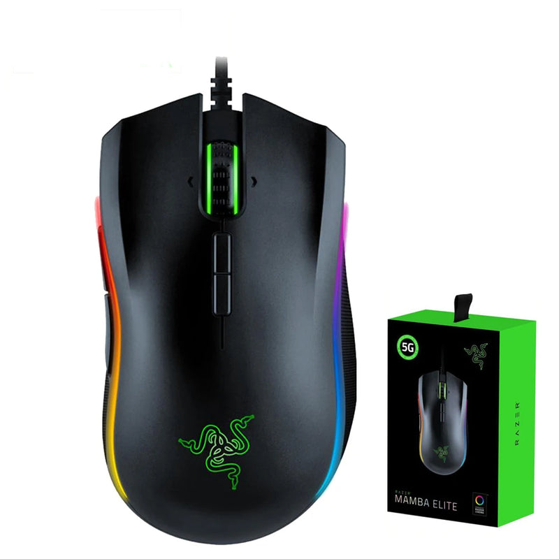 Rato para jogos Razer-Mamba Elite Edition, Chroma Light, 16000 DPI, em caixa de varejo, novo