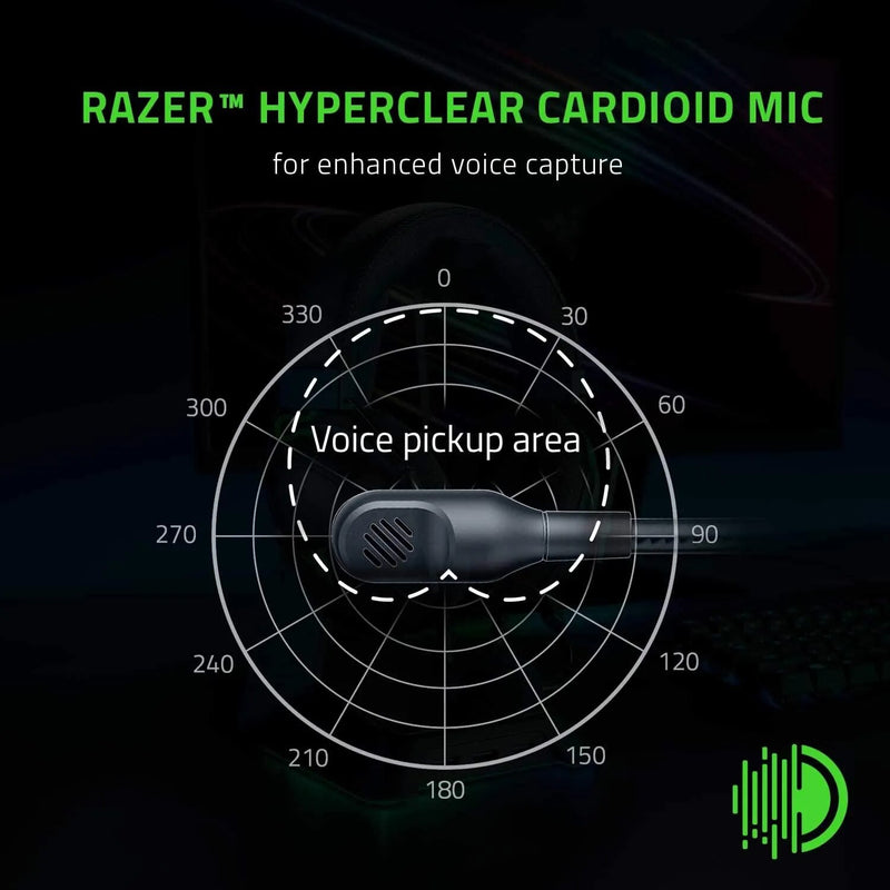 Razer-BlackShark V2 X Gaming Headset, 7.1 Surround Sound para PC, PS4, PS5, Switch, Xbox, Mobile, 3.5mm Audio Jack