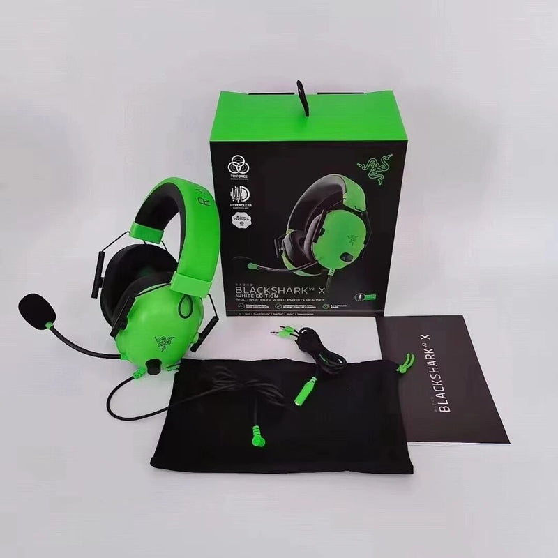 Razer-BlackShark V2 X Wired Gaming Headset, 7.1 Surround Sound, Jogo para PS4,PS5, Nintendo Switch, Xbox