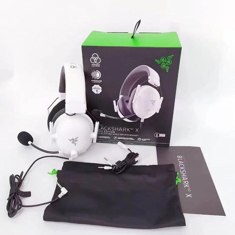 Razer-BlackShark V2 X Wired Gaming Headset, 7.1 Surround Sound, Jogo para PS4,PS5, Nintendo Switch, Xbox