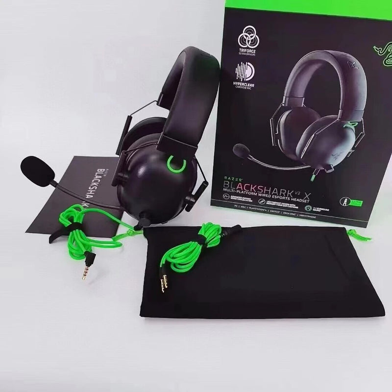 Razer-BlackShark V2 X Wired Gaming Headset, 7.1 Surround Sound, Jogo para PS4,PS5, Nintendo Switch, Xbox