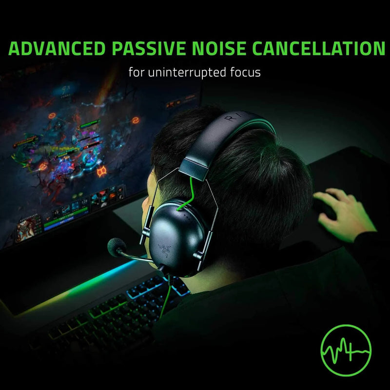 Razer-BlackShark V2 X Wired Gaming Headset, 7.1 Surround Sound, Jogo para PS4,PS5, Nintendo Switch, Xbox