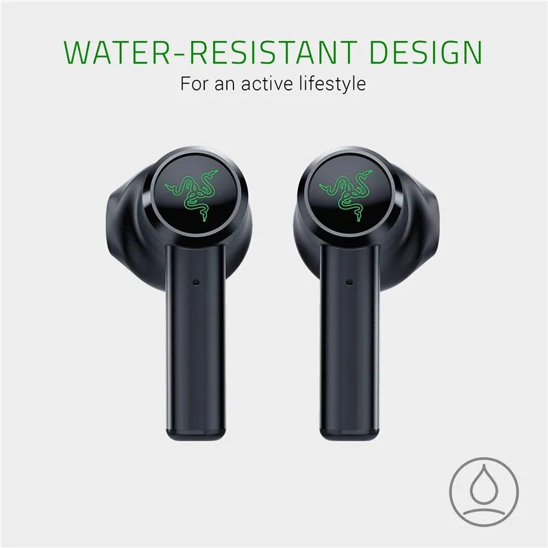 Razer Hammerhead-Verdadeiro Sem Fio Bluetooth Phone Headphones, ESports Mobile Games, TWS Sports Headphones, Música, Microfone, Original
