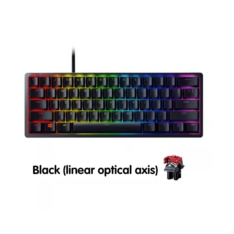 Razer Huntsman Mini Teclado/Interruptor Linear, 60% Teclado de videogame com interruptor óptico, PBT Double Click
