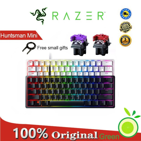 Razer Huntsman Mini Teclado/Interruptor Linear, 60% Teclado de videogame com interruptor óptico, PBT Double Click