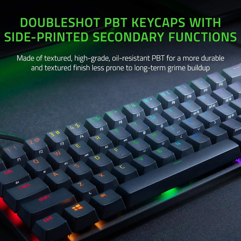 Razer Huntsman Mini Teclado/Interruptor Linear, 60% Teclado de videogame com interruptor óptico, PBT Double Click