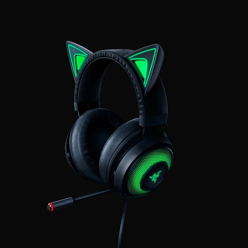 Razer-Kraken Kitty Gaming Headset, Bluetooth, RGB, TNX 7.1, Surround Sound, USB, Sem Fio, Fone de ouvido, Bonito, Presente