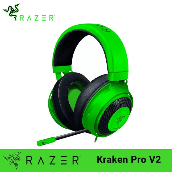 Razer-Kraken Pro V2 Gaming Headset com fio, microfone 7.0 Surround Sound, fone de ouvido gamer para Xbox One, PS4