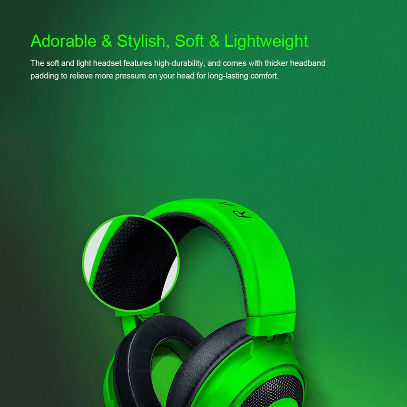 Razer-Kraken Pro V2 Gaming Headset com fio, microfone 7.0 Surround Sound, fone de ouvido gamer para Xbox One, PS4
