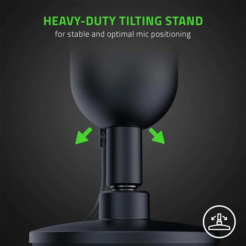 Razer Seiren Mini Microfone Condensador USB, Microfone para Streaming, Jogos no PC, Gravação Pro, Supercardioide Preciso, Padrão de Captura