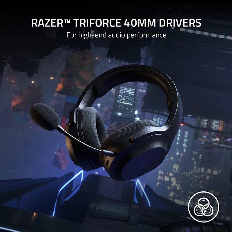 Razer barracuda x sem fio gaming headset multi-plataforma USB-C conectividade com microfone gamer fone de ouvido para computador portátil