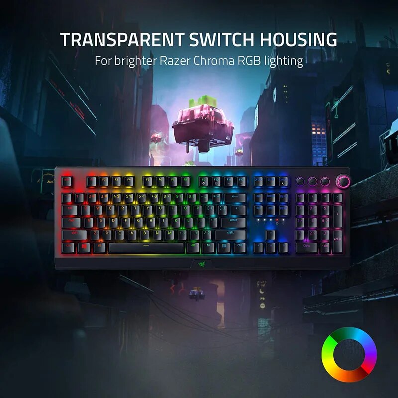 Razer blackwidow v3 pro teclado de jogos sem fio mecânico 3 modos de conexão chroma rgb iluminação-doubleshot abs keycaps