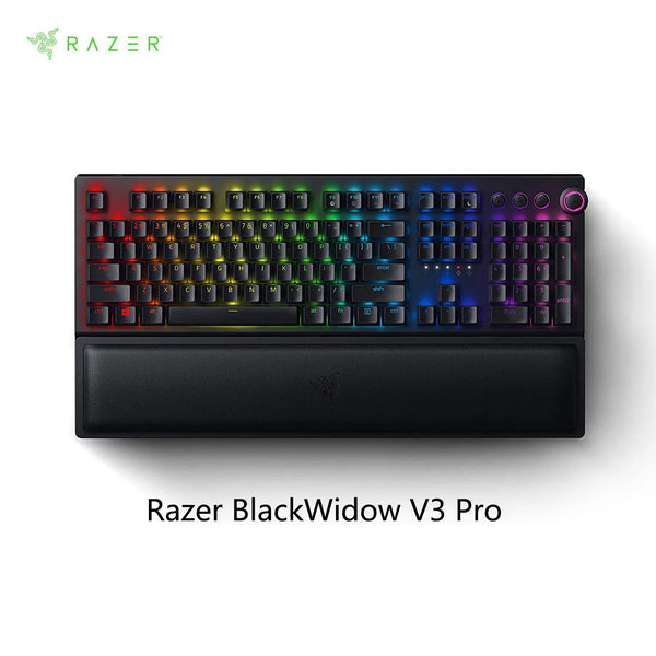 Razer blackwidow v3 pro teclado de jogos sem fio mecânico 3 modos de conexão chroma rgb iluminação-doubleshot abs keycaps
