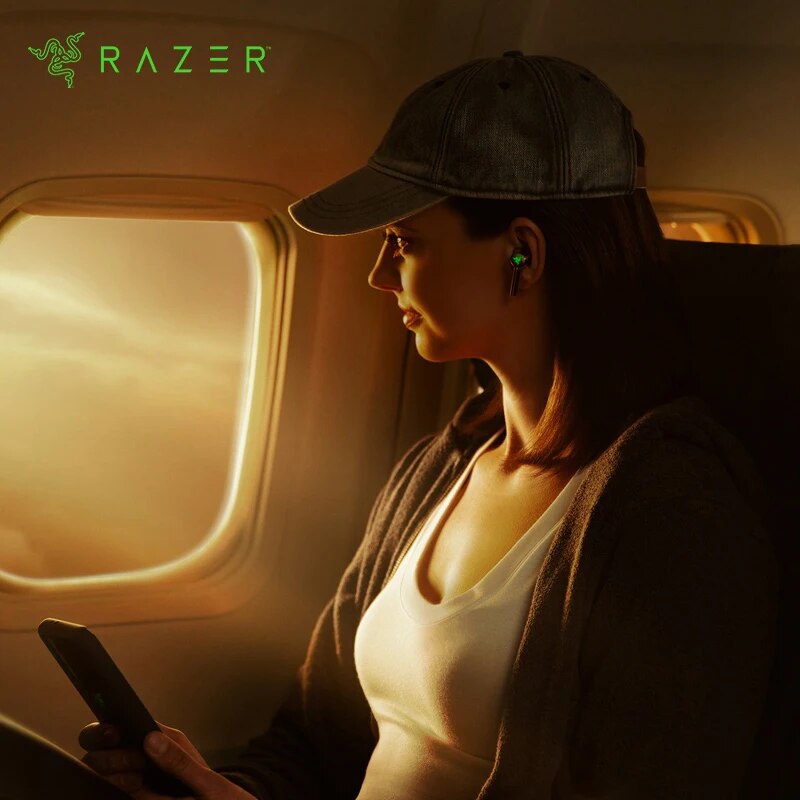Razer hammerhead verdadeiro x fones de ouvido para jogos sem fio: 60ms baixa latência-bluetooth 5.2 emparelhamento automático-toque habilitado