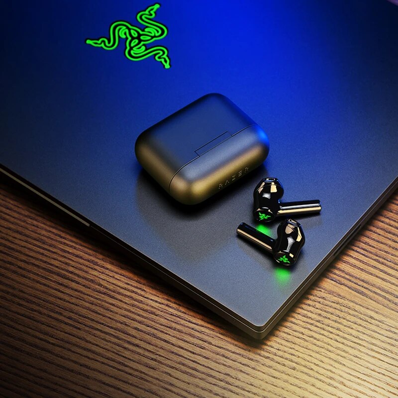 Razer hammerhead verdadeiro x fones de ouvido para jogos sem fio: 60ms baixa latência-bluetooth 5.2 emparelhamento automático-toque habilitado