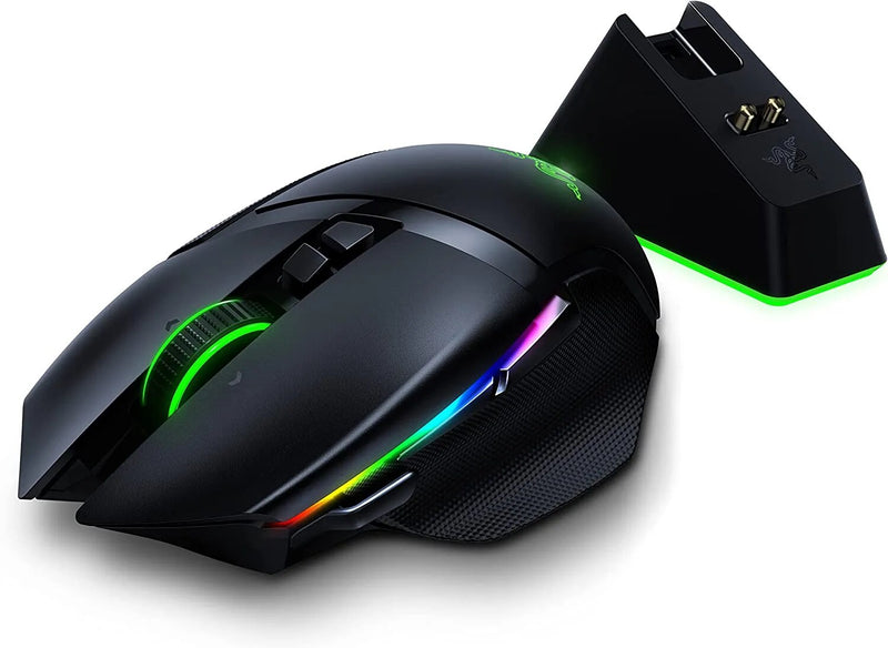 Razer-mouse gamer sem fio hipervelocidade, com dock de carregamento, switch, 20k dpi, sensor óptico