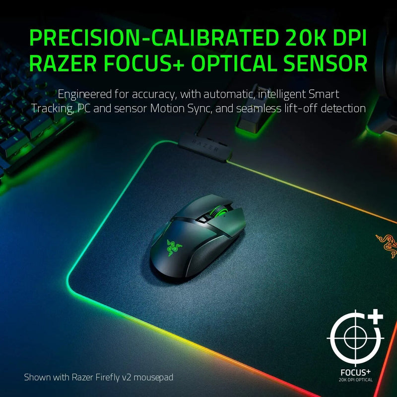 Razer-mouse gamer sem fio hipervelocidade, com dock de carregamento, switch, 20k dpi, sensor óptico